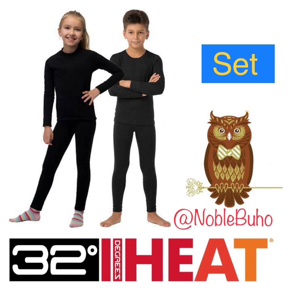 32 Degrees Kid’s Heat Set Pajamas Loungewear NEW NWT Small Size 6 6/7